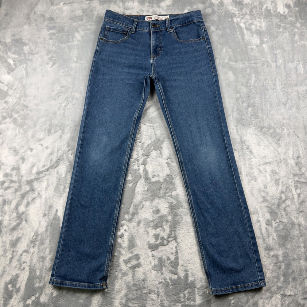 Levis 514 Straight Leg Performance Jeans Medium Wash Denim W28 L30 Size 16 Reg